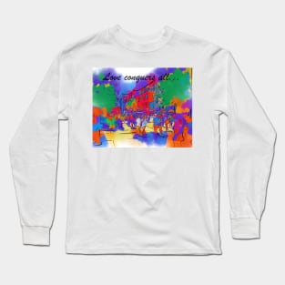 Love Conquers All Seattle Abstract Long Sleeve T-Shirt